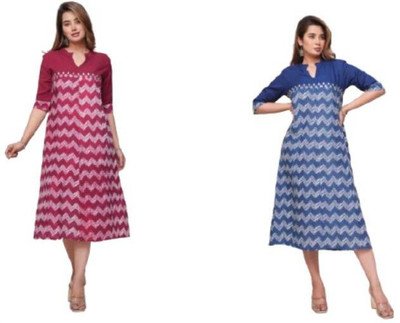 USCJ Flared/A-line Gown(Blue, Red)