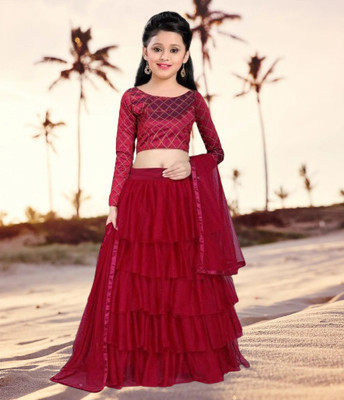 BPN ENTERPRISE Anarkali Gown(Red)