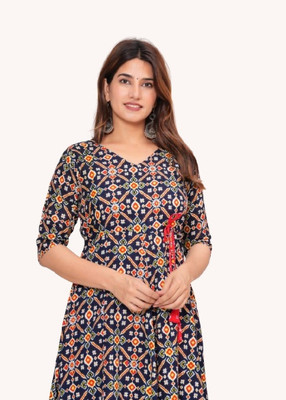 BAHUBALI CREATION Flared/A-line Gown(Blue)