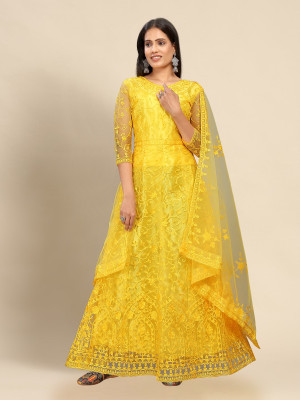 Julee Anarkali Gown(Yellow)