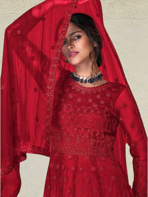 Kitvillaa Anarkali Gown(Maroon)