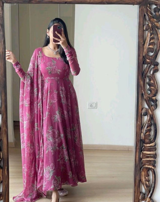 SHREETAX Anarkali Gown(Pink)