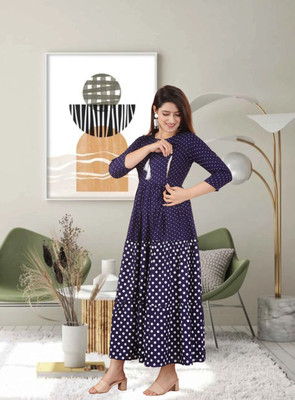 Most Flared/A-line Gown(Blue)