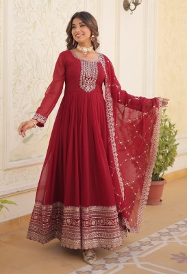 Wedani Lifestyle Anarkali Gown(Maroon)