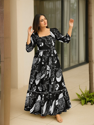 D'CART Anarkali Gown(Black)