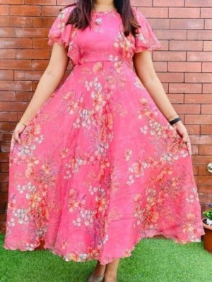 Fashion2wear Women Fit and Flare Pink Dress