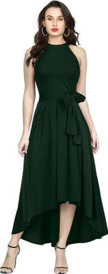 Dhruvil Impex Straight Gown(Green)