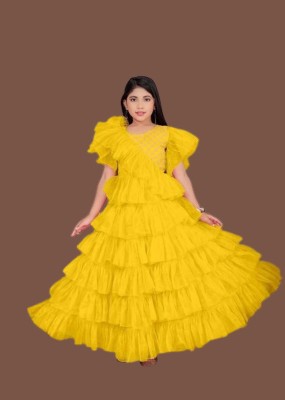 RUDKI ENTERPRISE Anarkali Gown(Yellow)