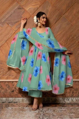 Vanray Fashion Anarkali Gown(Multicolor)
