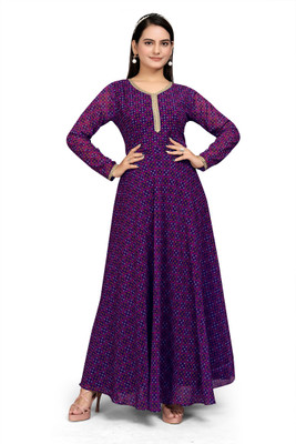 LADY SHOPI Flared/A-line Gown(Blue)