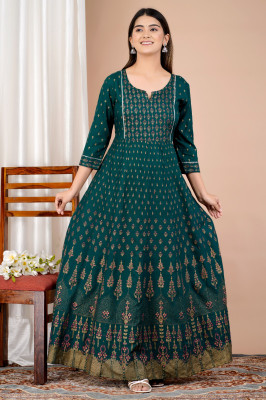 Ankita tex Anarkali Gown(Green)