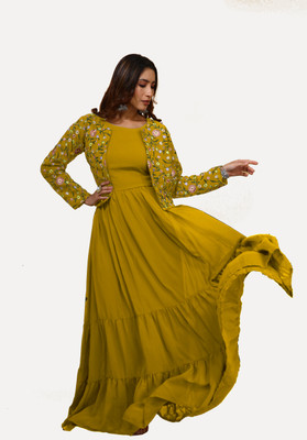 SANCIA Flared/A-line Gown(Yellow)