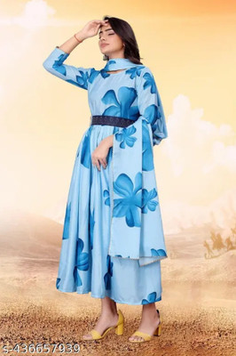 Raiyani Fashion Flared/A-line Gown(Blue)