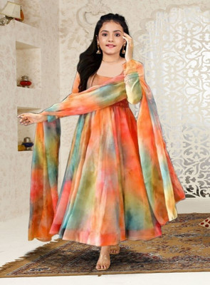 KHODIYAR ENTERPRISES Anarkali Gown(Multicolor)