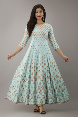 jaipurite Anarkali Gown(Light Green)