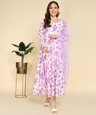MISS CLOTHING Flared/A-line Gown(Purple)