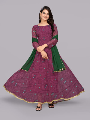 Sukhvilas Enterprise Anarkali Gown(Maroon)