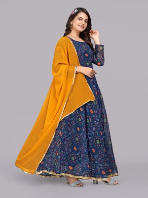 NIRYA FASHION Anarkali Gown(Blue)