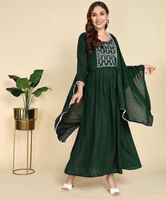 NARI DREAM Anarkali Gown(Green)