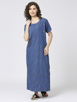 CEFALU Straight Gown(Blue)