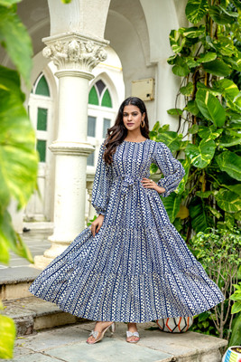 SARINKU Anarkali Gown(Blue)