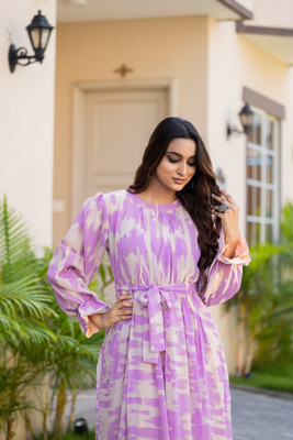 SARINKU Anarkali Gown(Purple)