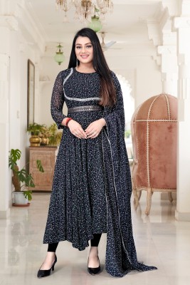 A A ITALIA Anarkali Gown(Black)