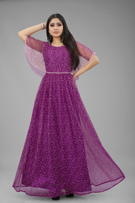 Freydis Flared/A-line Gown(Purple)