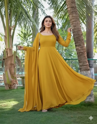 TISVARA Anarkali Gown(Yellow)