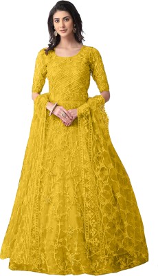 DRUMLIN ENTERPRISE Anarkali Gown(Yellow)