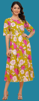 PAVIK Flared/A-line Gown(Green)