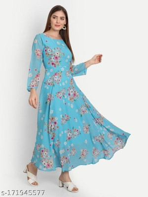 PRASANTRA Anarkali Gown(Light Blue)