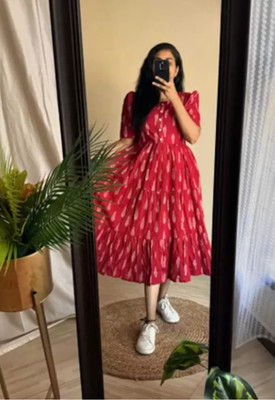 ganpati traders Anarkali Gown(Red)