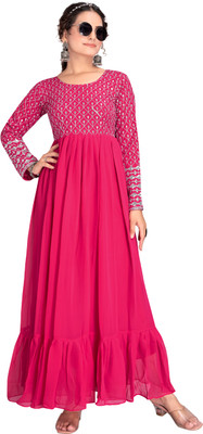Primesky Anarkali Gown(Pink)