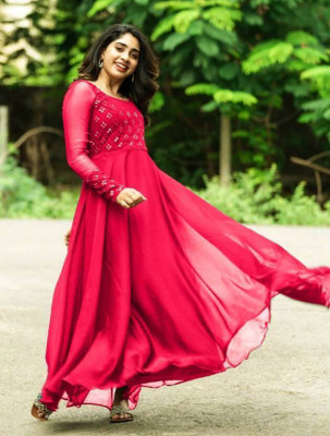 nitya fashion Flared/A-line Gown(Red)