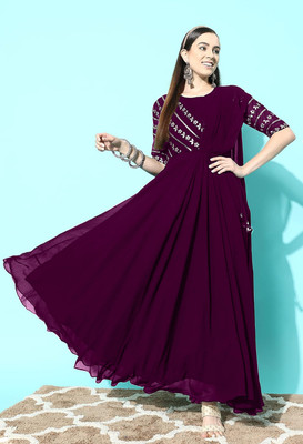 SANCIA Flared/A-line Gown(Purple)