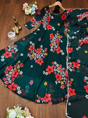 Lanip Creation Anarkali Gown(Multicolor)