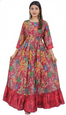 Fascino Designs Flared/A-line Gown(Multicolor)