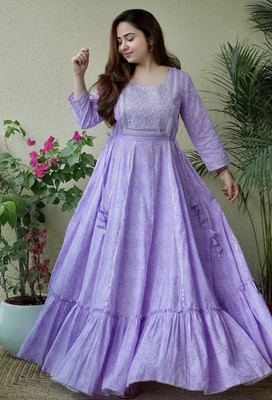 SAANWARI Anarkali Gown(Purple)