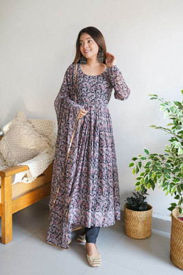 Vaanri creation Anarkali Gown(Brown)