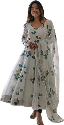 Bittu Fashion Flared/A-line Gown(White)