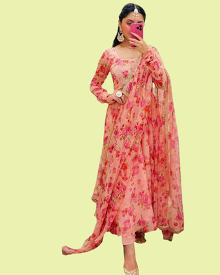 Marutilifestyle Anarkali Gown(Multicolor)