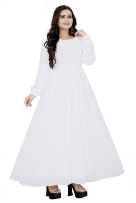 SARINKU Flared/A-line Gown(White)