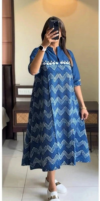 GYANI CREATION Flared/A-line Gown(Blue)