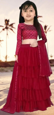 BPN ENTERPRISE Anarkali Gown(Red)