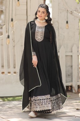 Divine Ethnic Store Anarkali Gown(Black)