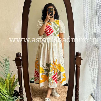 Sandeep Enterprises Anarkali Gown(White)