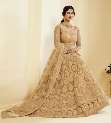 LADY SHOPI Flared/A-line Gown(Brown)