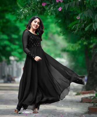 AMI TRENDS Anarkali Gown(Black)