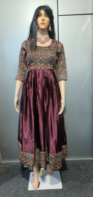 MAHATAPA Flared/A-line Gown(Brown)